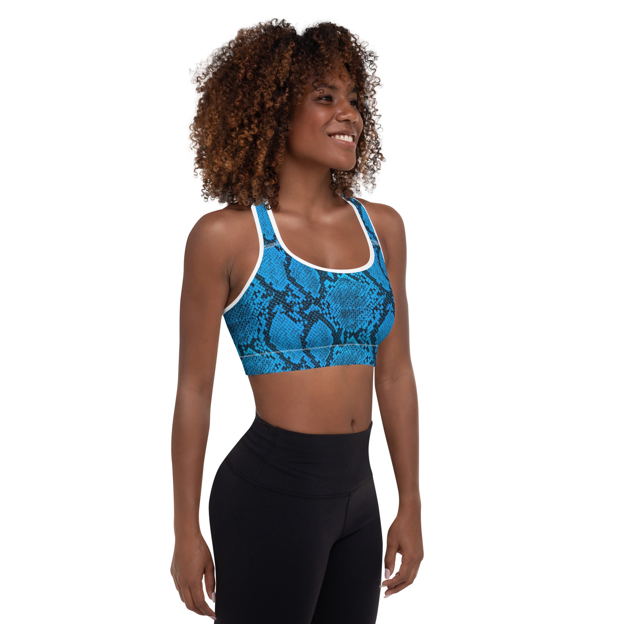 SHE REBEL - Blue Python Sports Bra